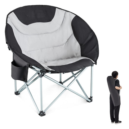 Oversize Folding Moon Chair with Soft Padded
