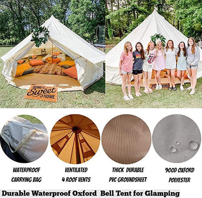 3M 4M 5M 6M Windproof Canvas Bell Tent
