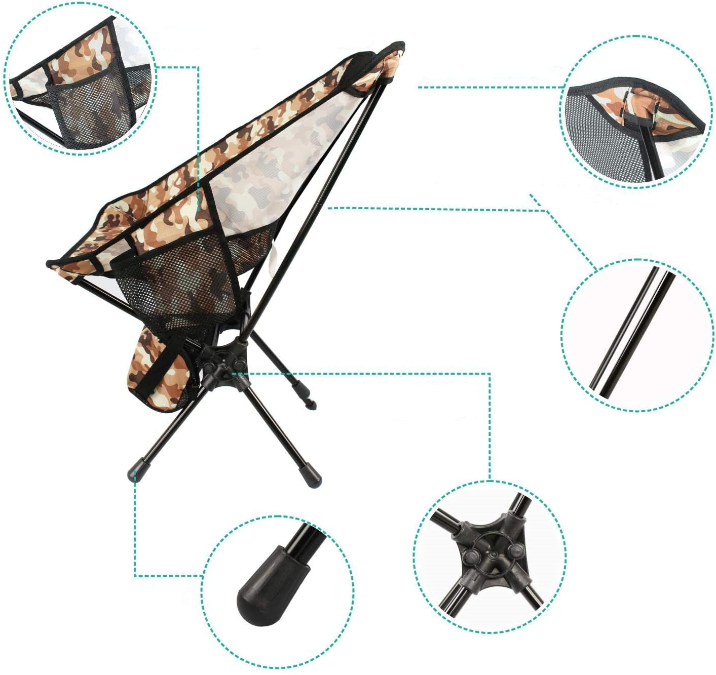 Foldable Aluminum Camping Beach Chair