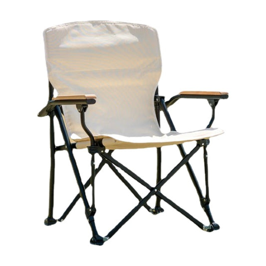 Outdoor Camping Chair With Beech Handrail