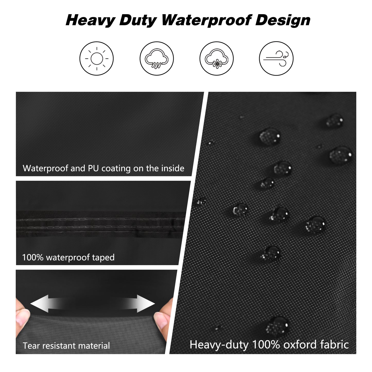 ULTCOVER Smart Selection Waterproof BBQ Grill Cover 72 inch – Heavy Duty Dustproof UV Resistant Outdoor Gas Barbecue Grill Cover